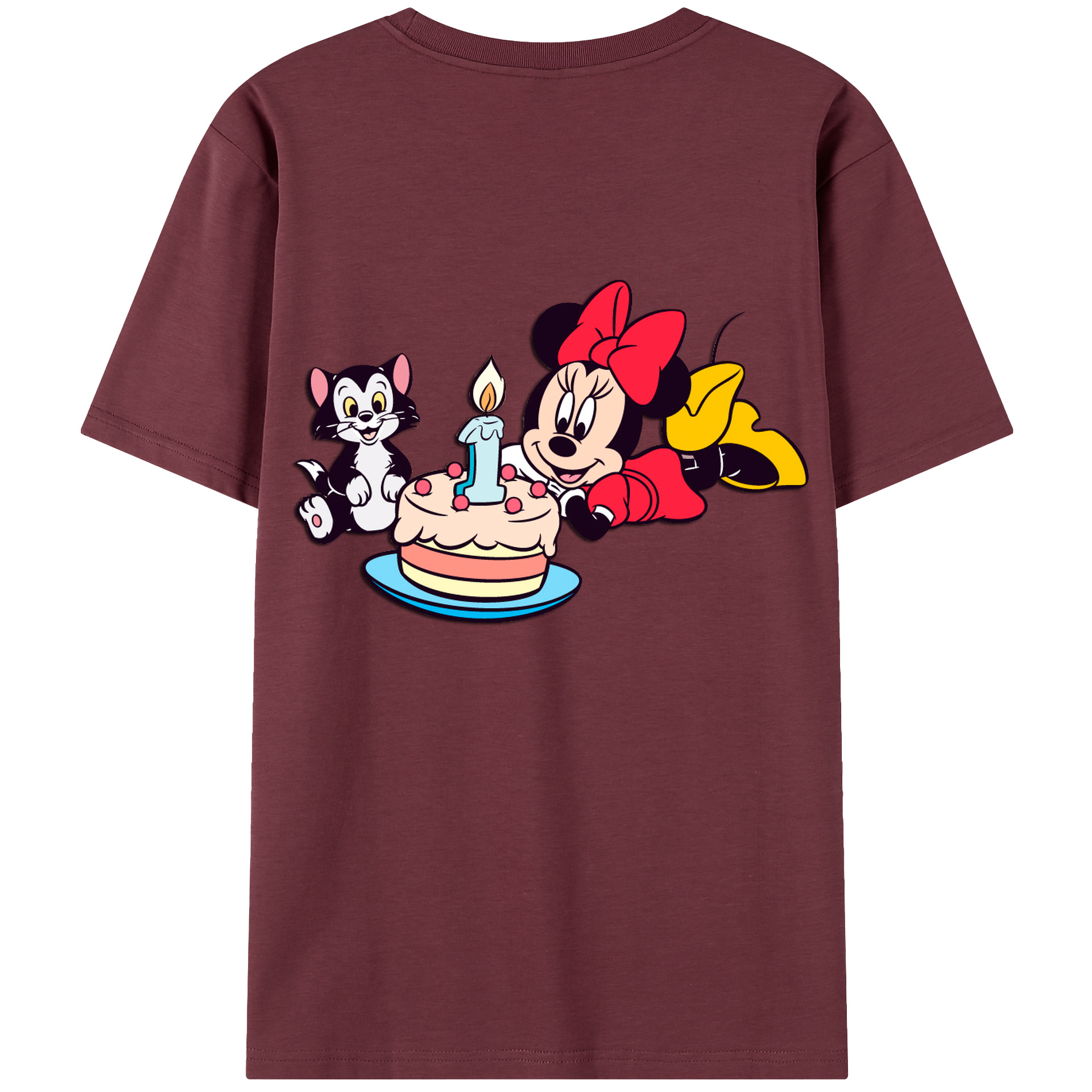 （画像用） ミッキーマウス Mickey Mouse 綿100％半袖Tシャツ（背面プリント）